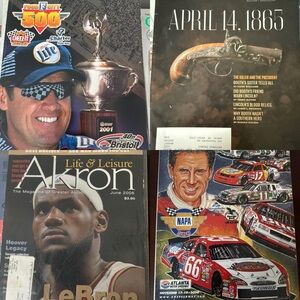 Vintage Magazine Lot Smithsonian 2016 Lincoln NASCAR 2001, LeBron 2006, Racing